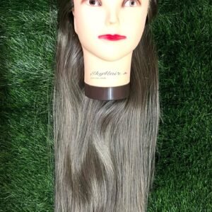 Brown with Golden Highlights Hair Dummy with Free Stand