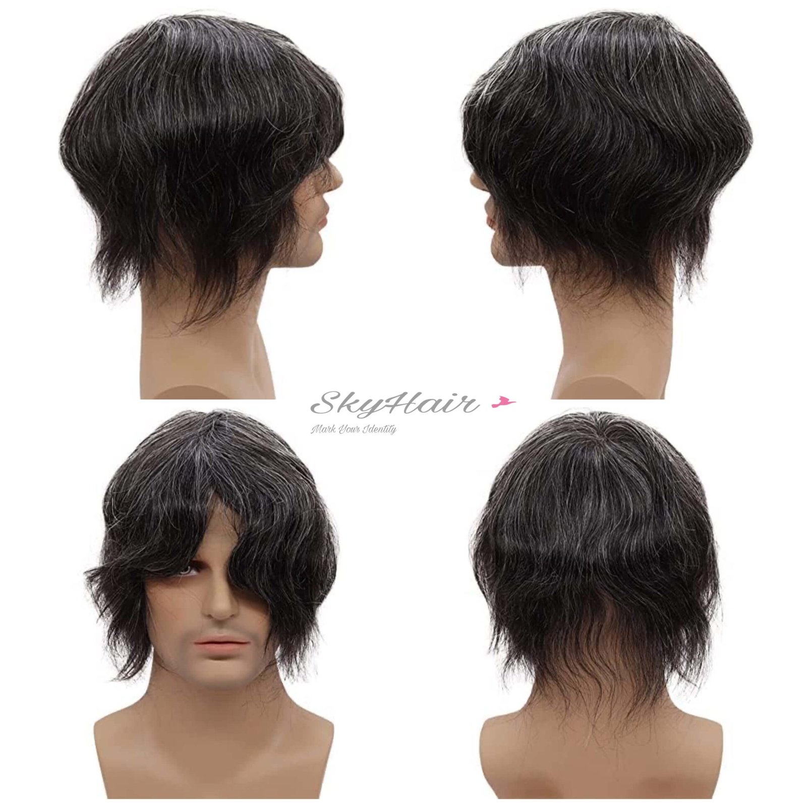 Salt and Pepper Hair Patch 10-20% White Hair - Image 4
