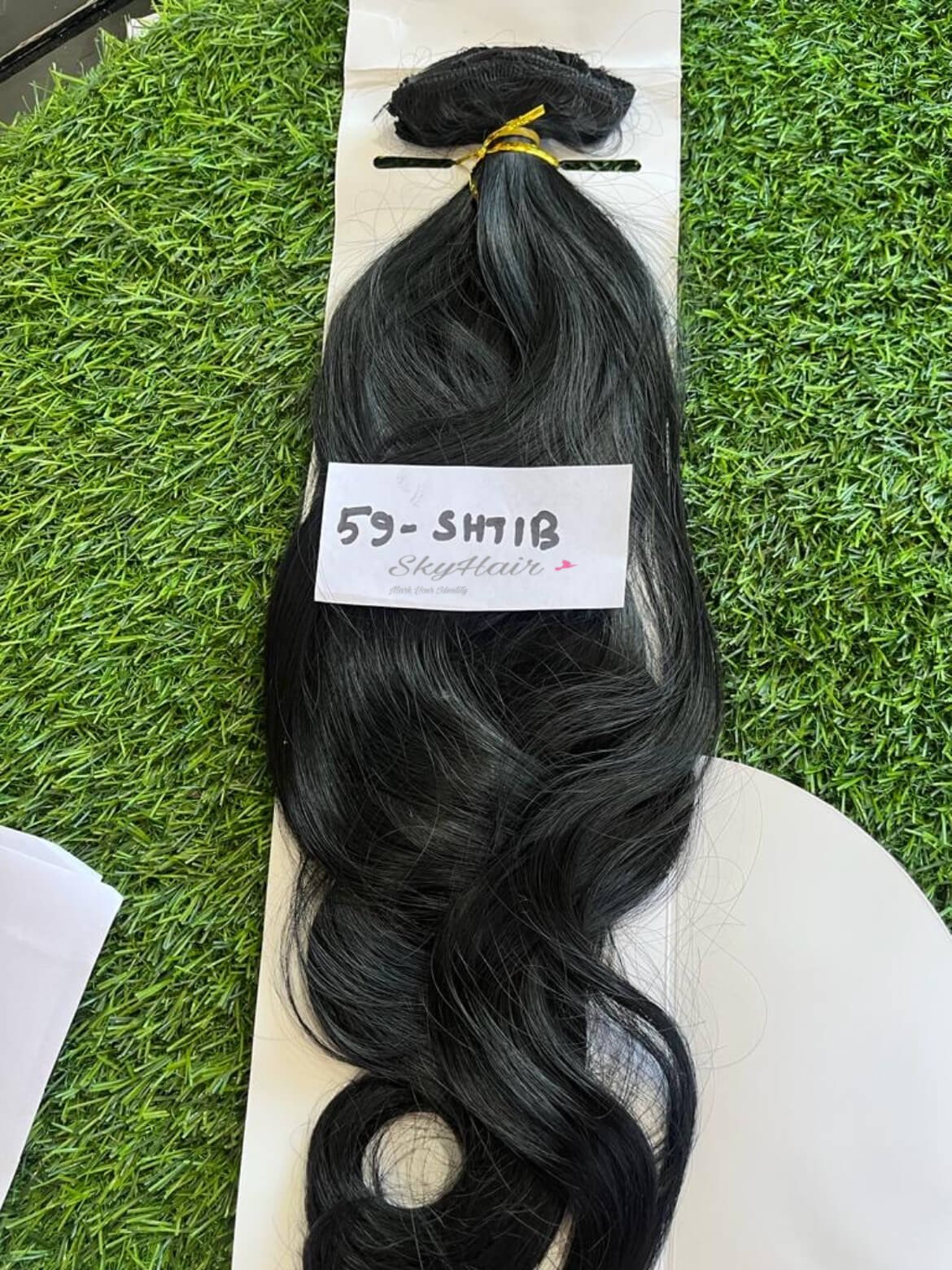6 Pieces 13 Clips Set 24 Inch Light Curly/Wavy Black Matte Finish Hair Extensions 130 grams