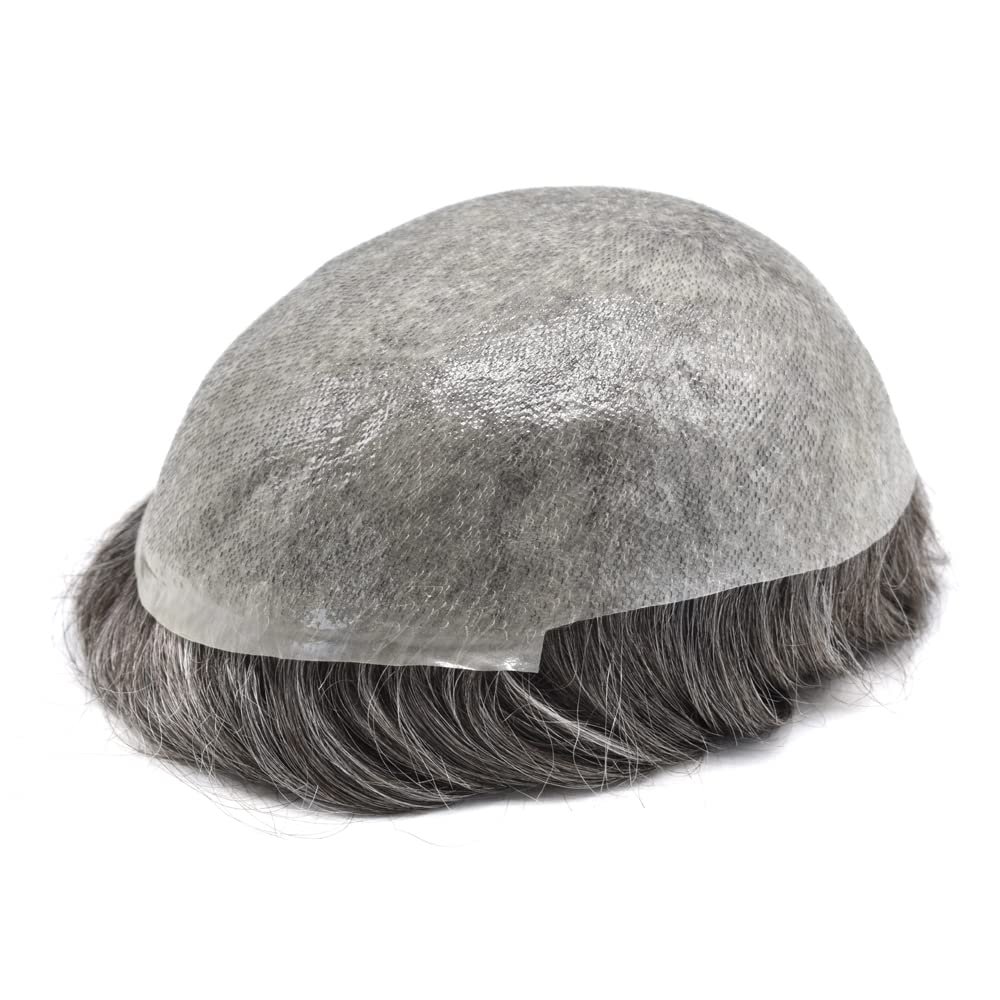 Salt and Pepper 0.03 mm Paper Thin Poly or Skin Base Hair Patch - Image 3