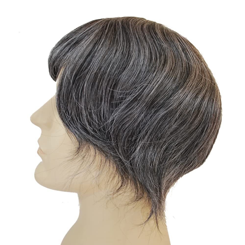 Salt and Pepper Hair Patch 90% White Hair - Image 4