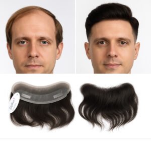 Lace Frontal Hair Piece for Natural Front Hairline/ Receding Hairline