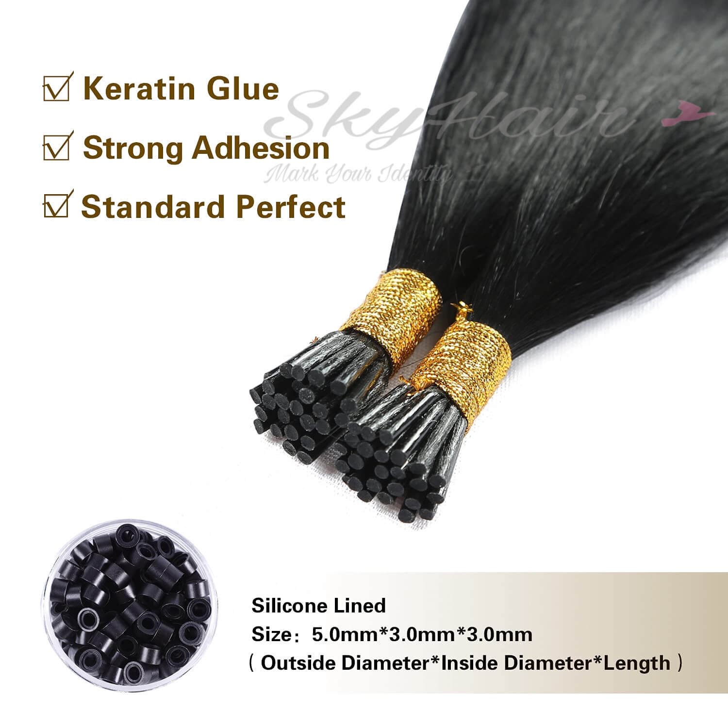 I Tip 100% Human Hair Extensions - Image 2
