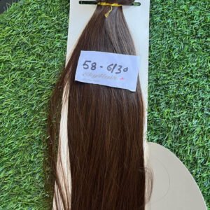 6 Pieces 13 Clips Set 26 Inch Straight Chocolate Brown Matte Finish Hair Extensions 130 grams