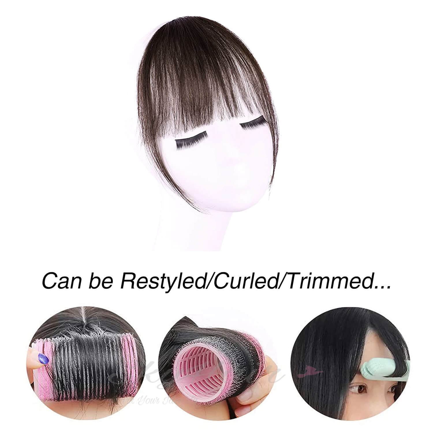 Wispy Clip In Human Hair Bangs - Image 5