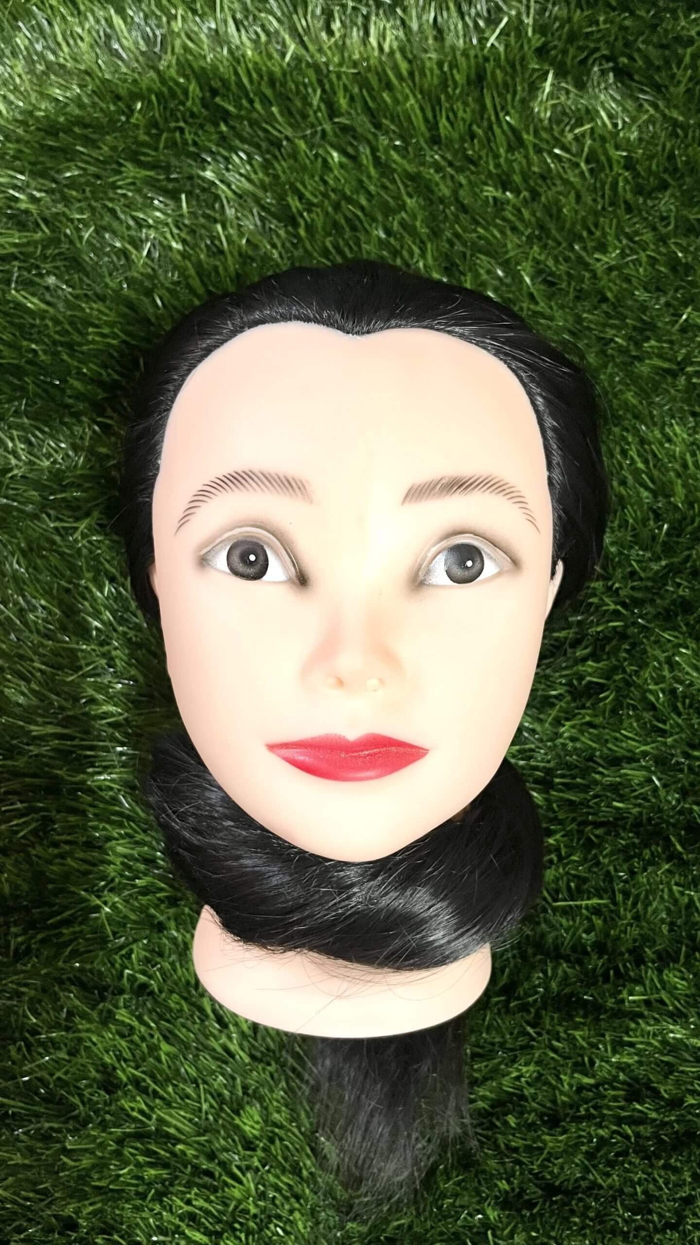 Black Hair Dummy with Free Stand - Image 2