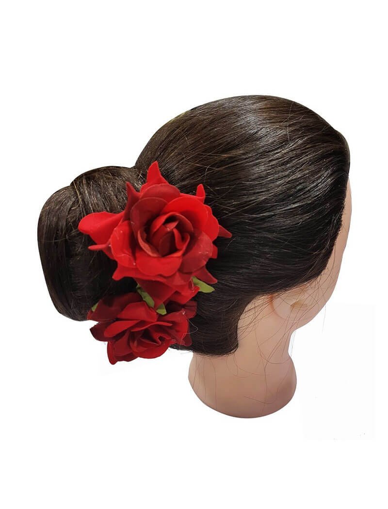 Artificial Rose Hair Clips - Image 5