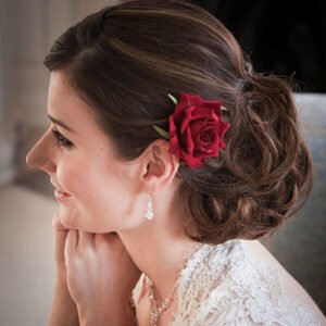 Artificial Rose Hair Clips