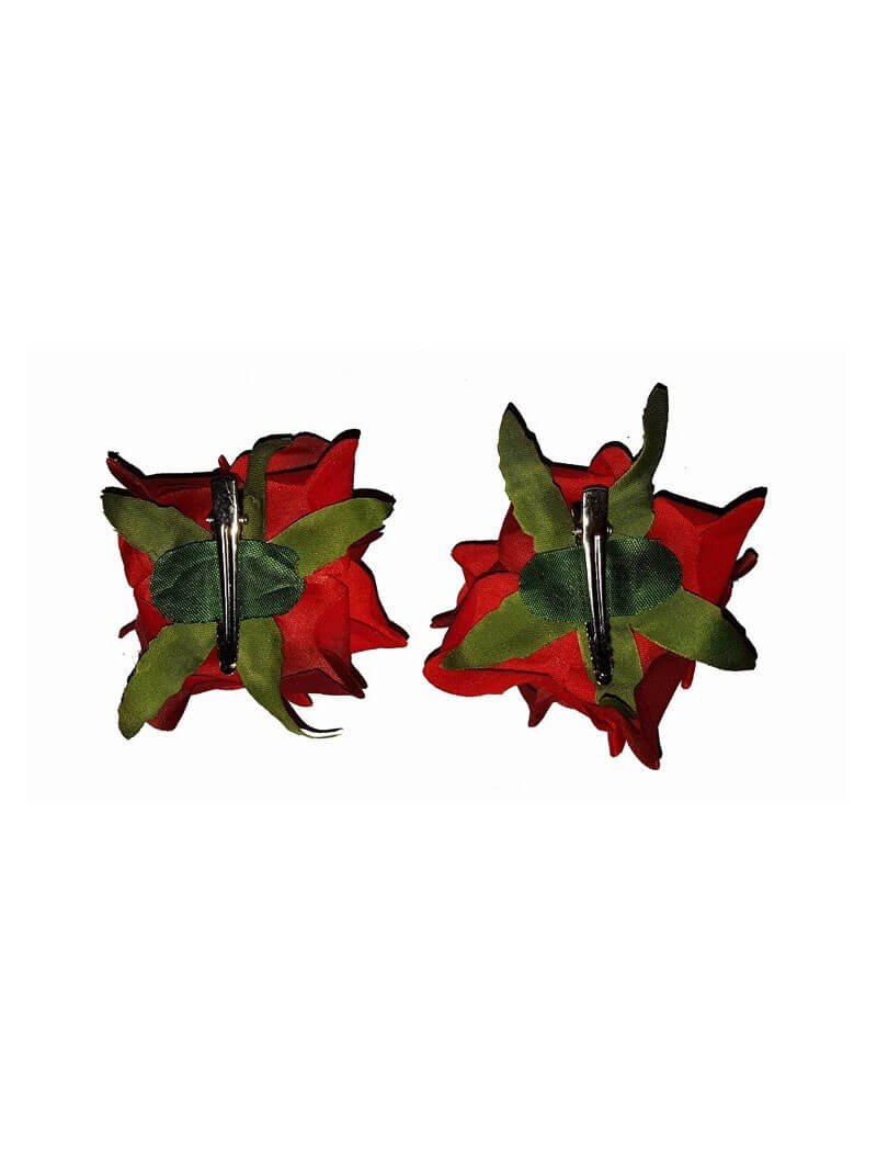 Artificial Rose Hair Clips - Image 4