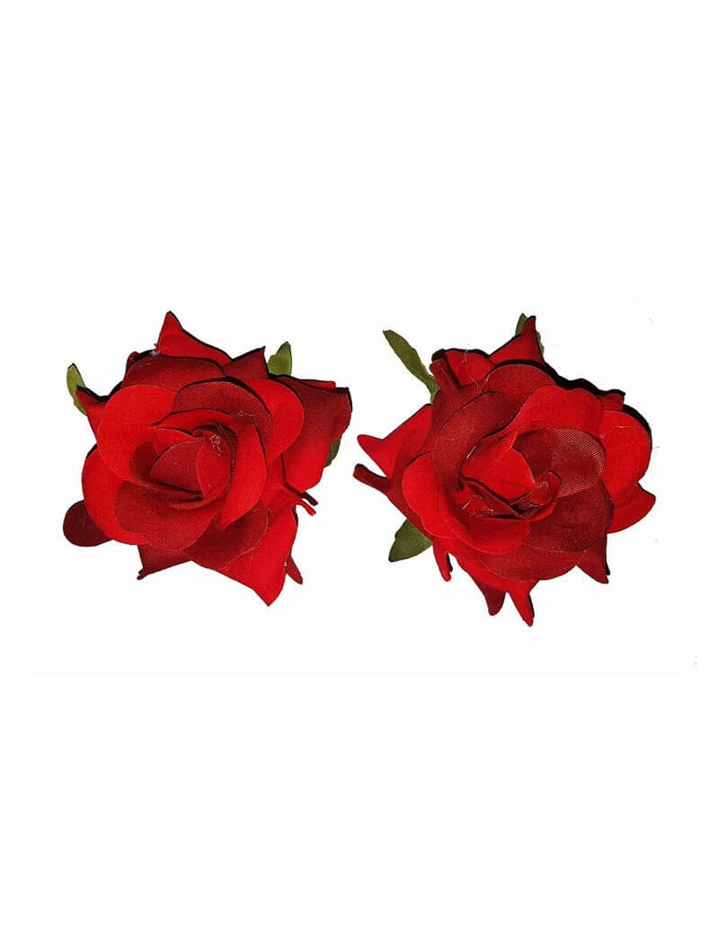 Artificial Rose Hair Clips - Image 3