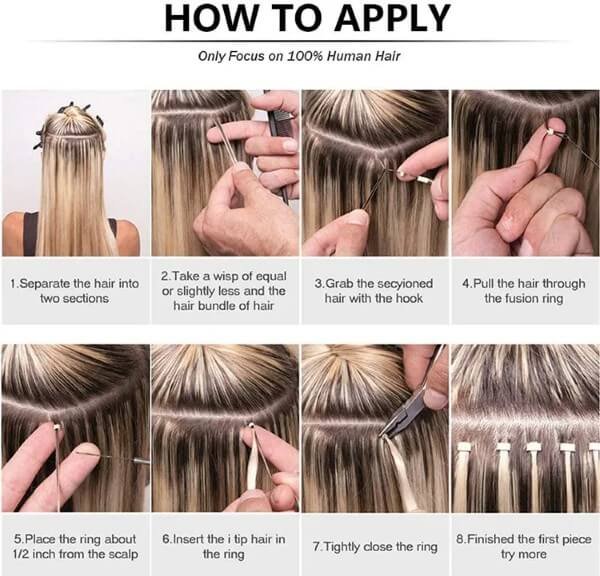 I Tip 100% Human Hair Extensions - Image 6