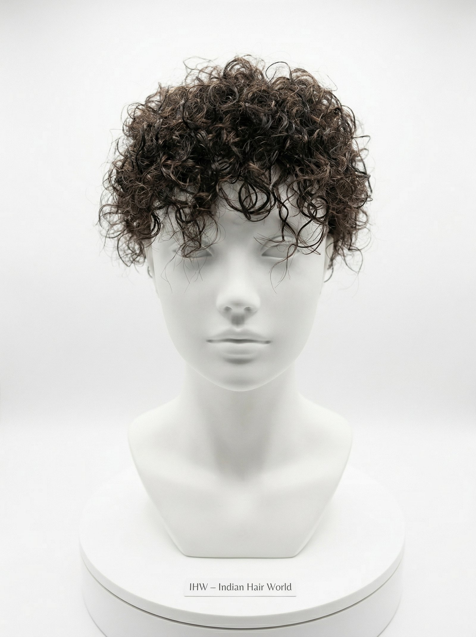 Curly Hair Patch with Korean Base – Brown