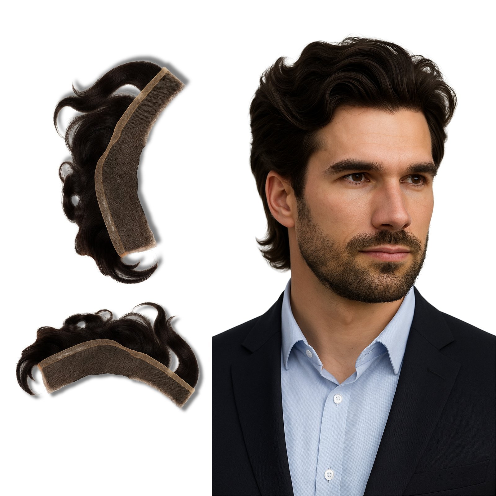 Hairline Patch with Net Base – 100% Natural Human Hair