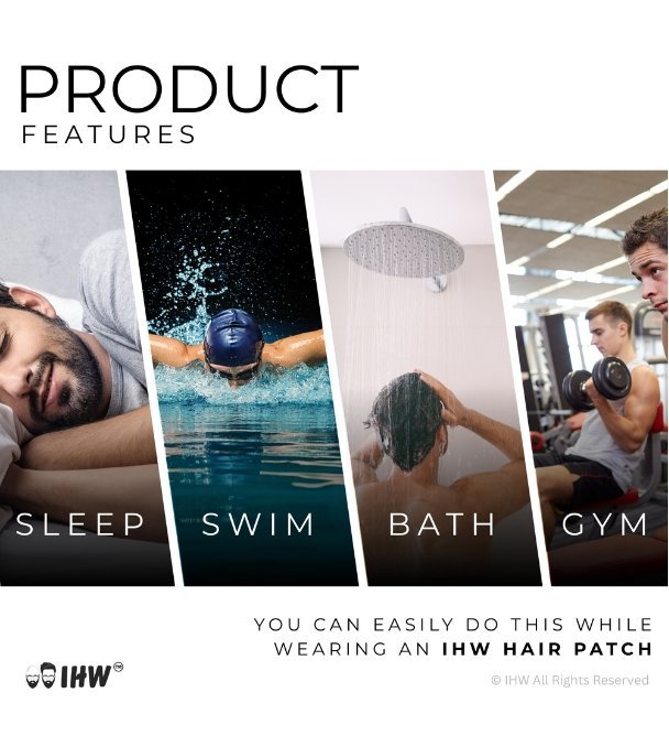Hairline Patch with Poly Base – 100 Percent Natural Human Hair - Image 3