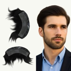 Hairline Patch with Poly Base – 100 Percent Natural Human Hair