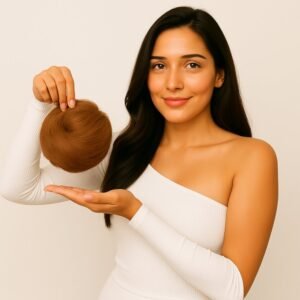 Human Hair Bun Caramel