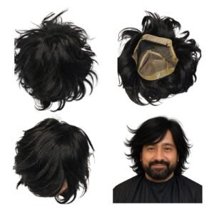 Menโs Full Head Wig โ Premium Quality Black