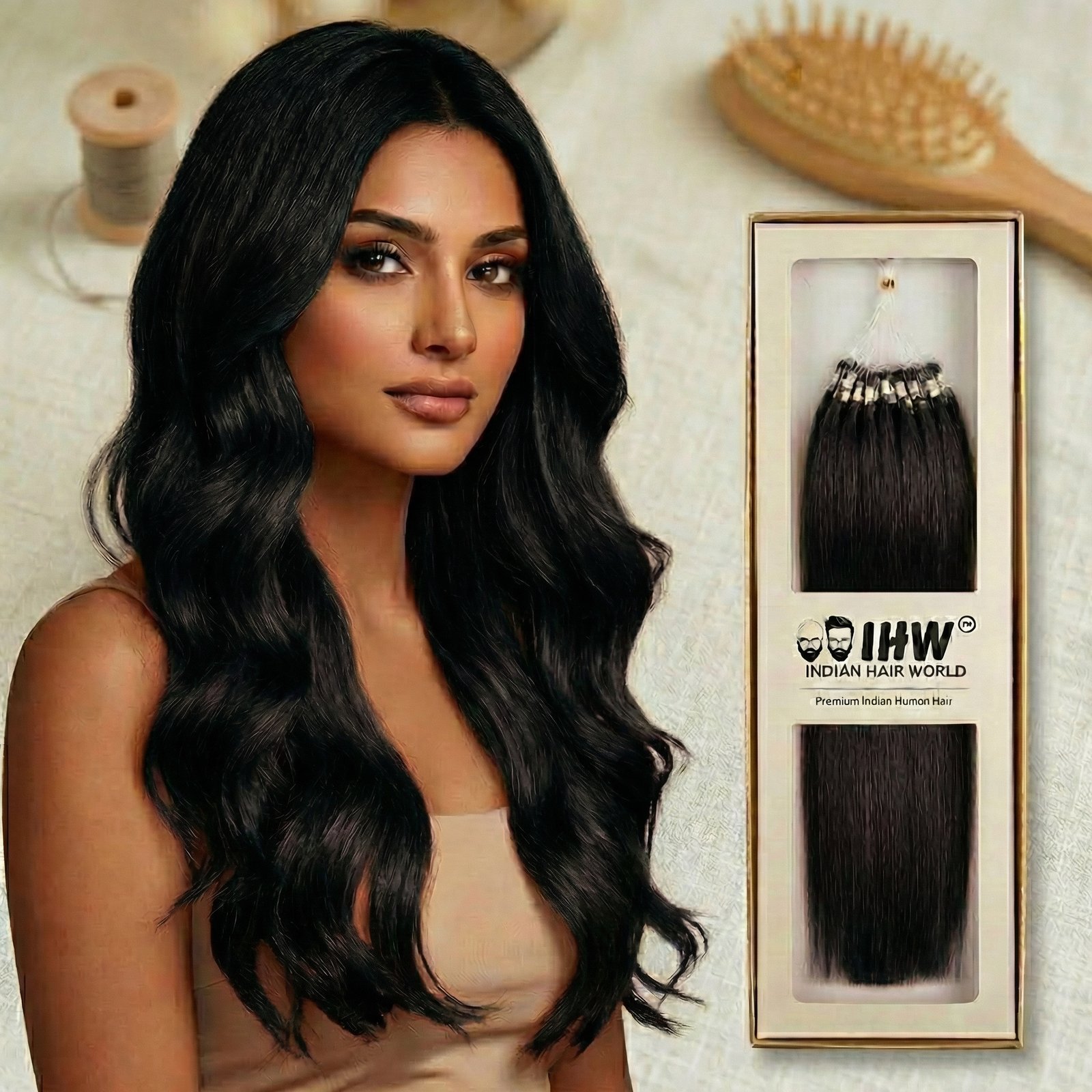 Micro Ring Extension – 50 Strands Black
