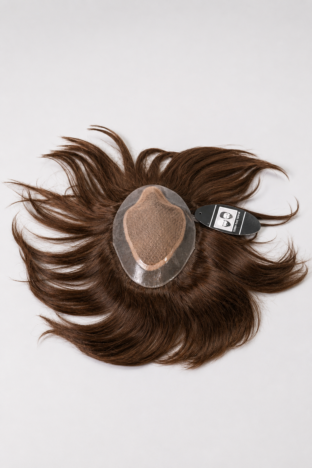 Mirage Monofilament Hair Patch - 100 % Natural Human Hair Brown - Image 2