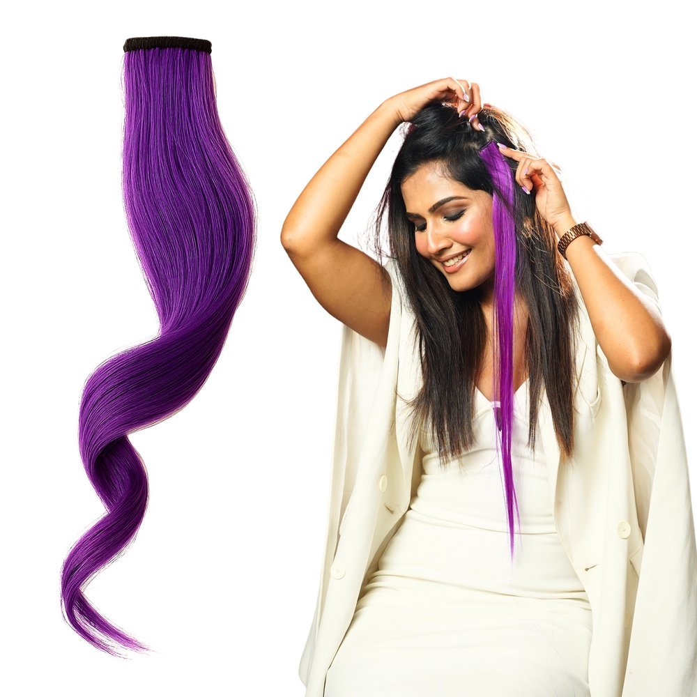 Purple Colors Strands – Clip-In Hair - Image 2