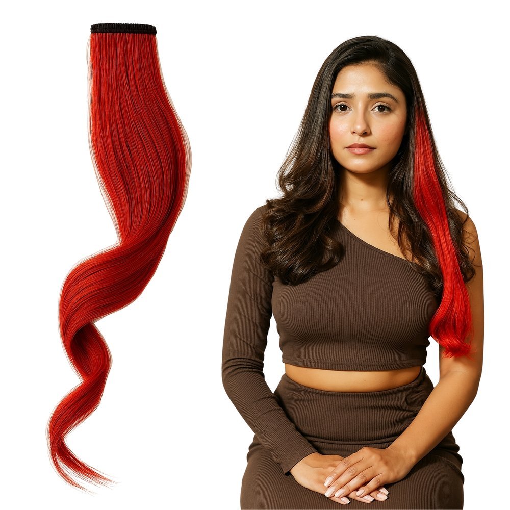Red Colors Strands – Clip-In Hair - Image 2