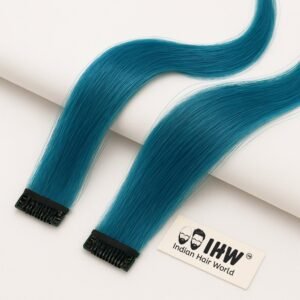 Teal Blue Colors Strands – Clip-In Hair