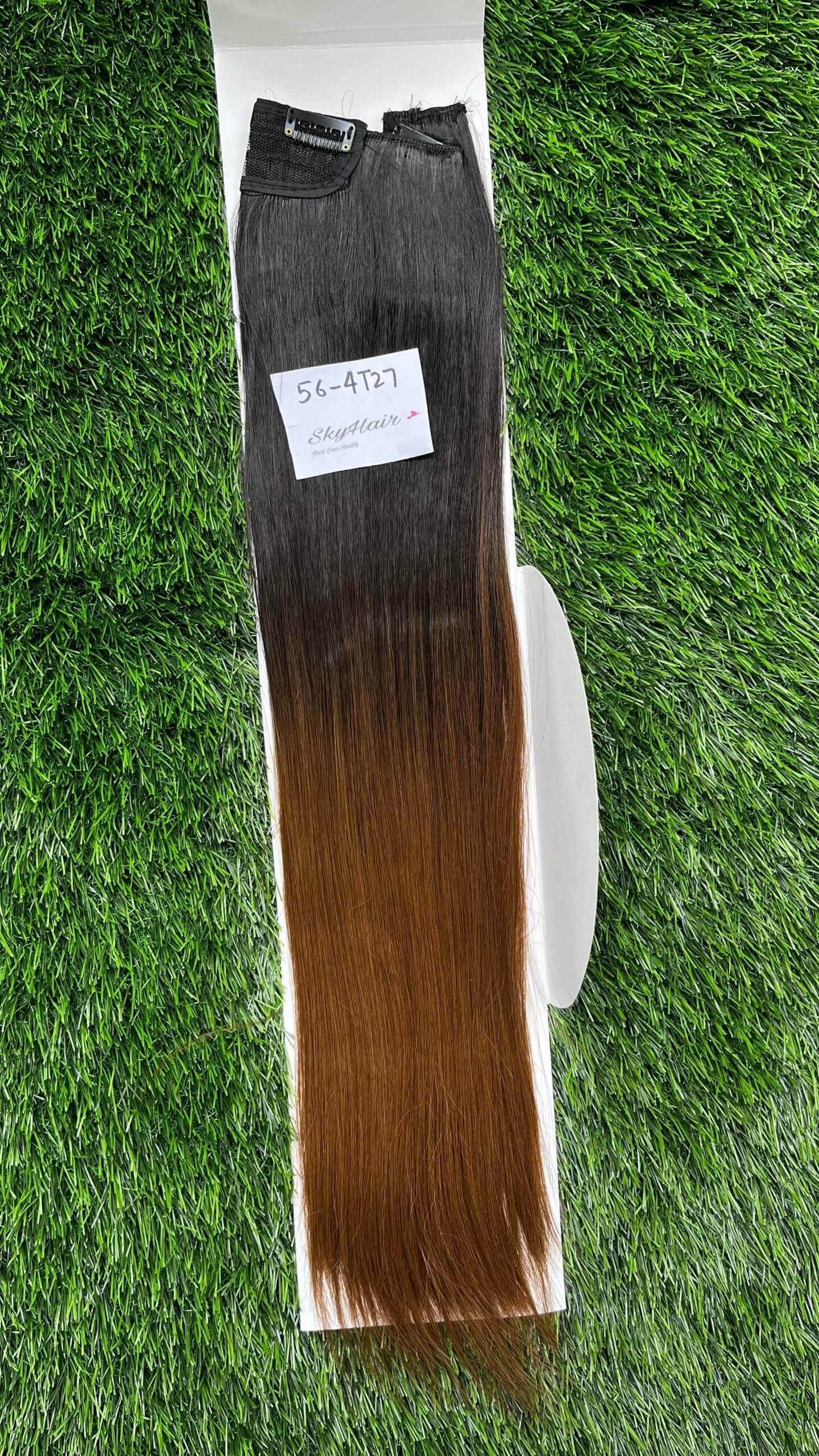 5 Clips based Straight 26 Inch 2 Tone Ombre Matte Finish Hair Extensions 200 grams