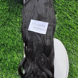 5 Clips based Curly/Wavy 24 Inch Dark Brown Matte Finish Hair Extensions 200 grams