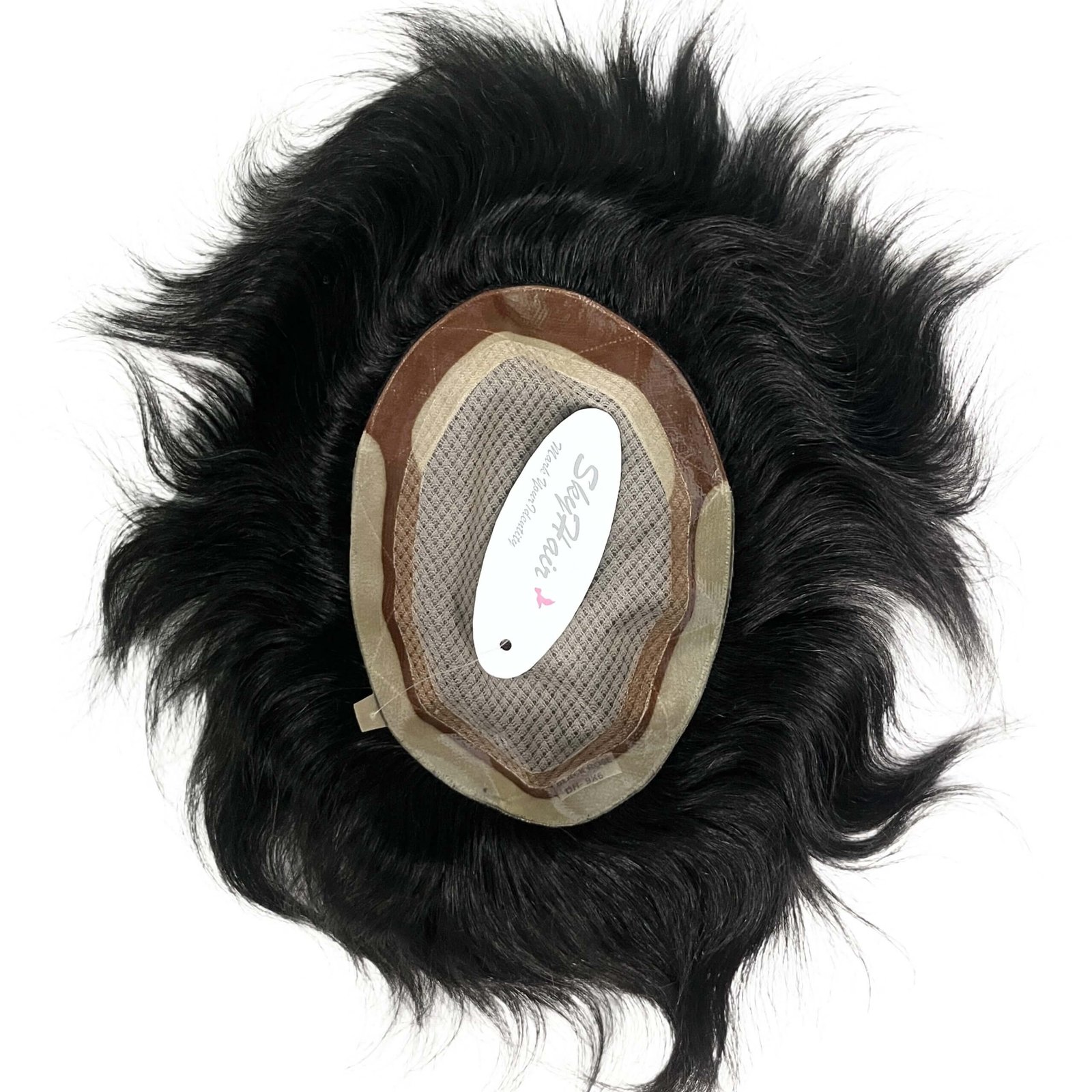 2 Layer Silk Top Black Rose Hair Patch (Skin Friendly Base Series) - Image 4