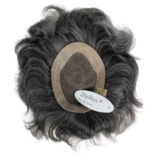 Salt and Pepper Hair Patch 90% White Hair