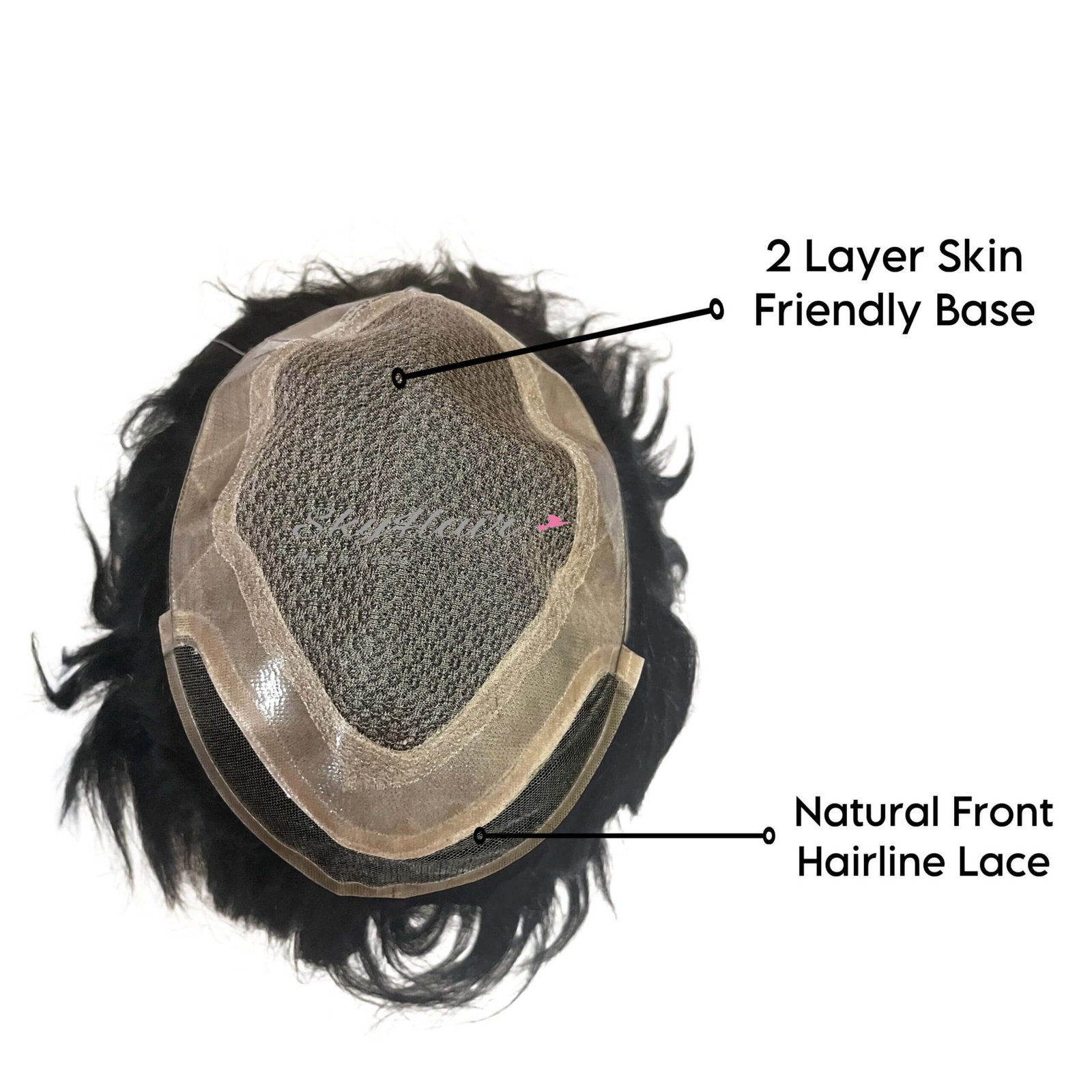 2 Layer Silk Top Natural Frontline Lace Hair Patch (Skin Friendly Base Series) - Image 3