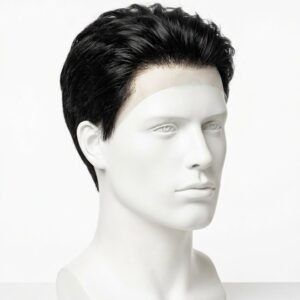 Golden Silk Base Men Hair Patch Front View - Wovana Hair 100% Human Hair Original 896x1200